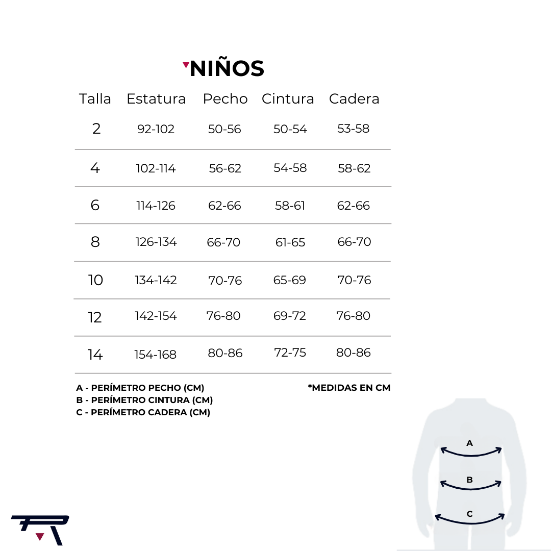 Guía de tallas kids desktop